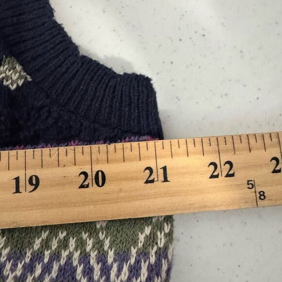 Northern Reflections Button Up Sweater Vest Vintage 90s Size Large Cotton Blend - Picture 9 of 11